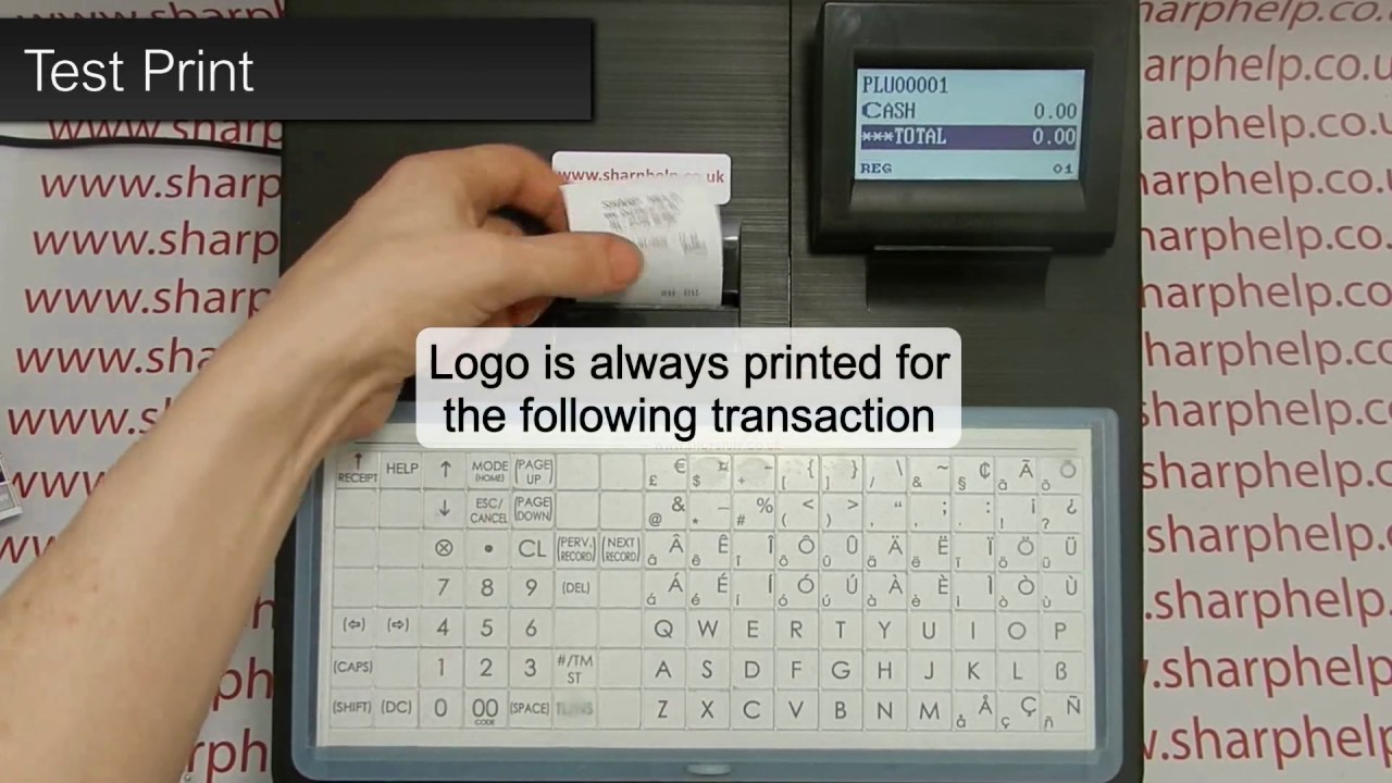 Sharp XE-A217 Logo Programming - Uploading To Till (Part 4 of 4)