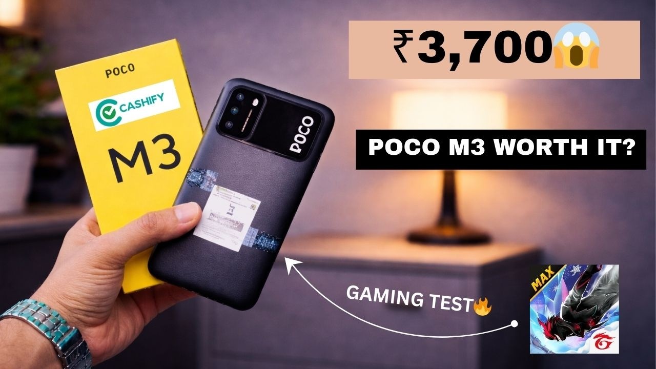 ₹3,700 Mein POCO M3?! 😳 | Cashify Super Sale Unboxing & Gaming Test #pocom3 #mobiitech
