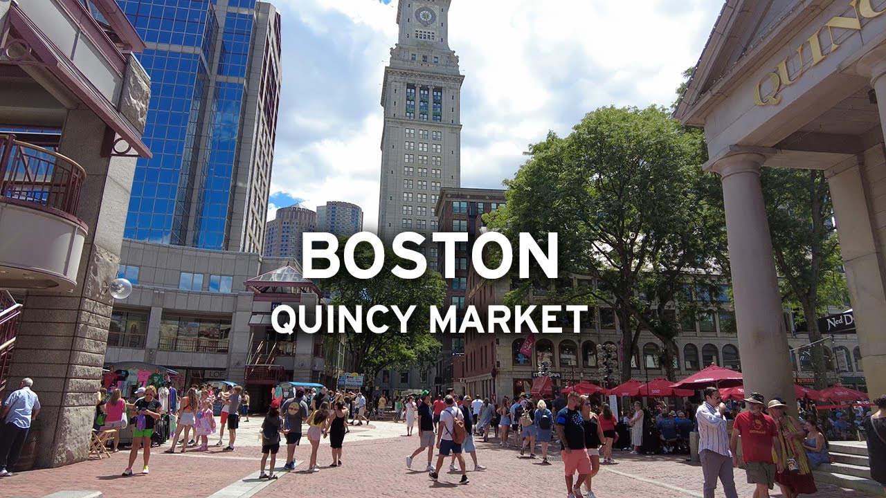 🇺🇸 Quincy Market, Boston – Saturday Vibes & Food Hall Tour  [4K]