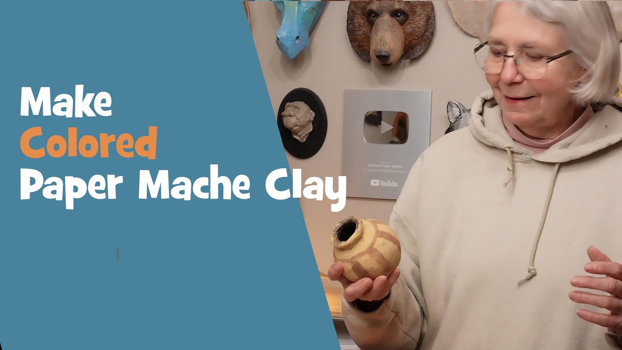 Make Colored Paper Mache Clay