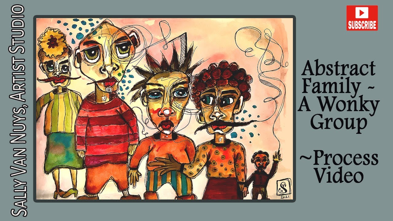 Wonky, Abstract Family Portrait ~ Process Video