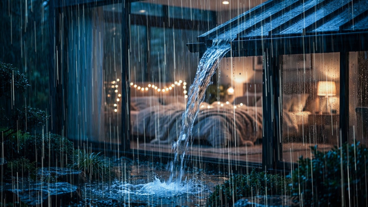 Perfect Rain Sounds in Cozy  Bedroom with Wall Lamp | Stop Overthinking & Fall Asleep Fast