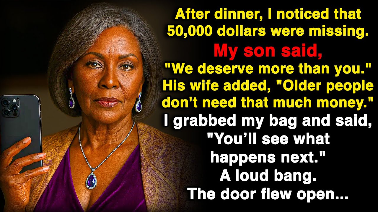 After dinner, I checked my account—zero. My son laughed: “We needed it more than you!”