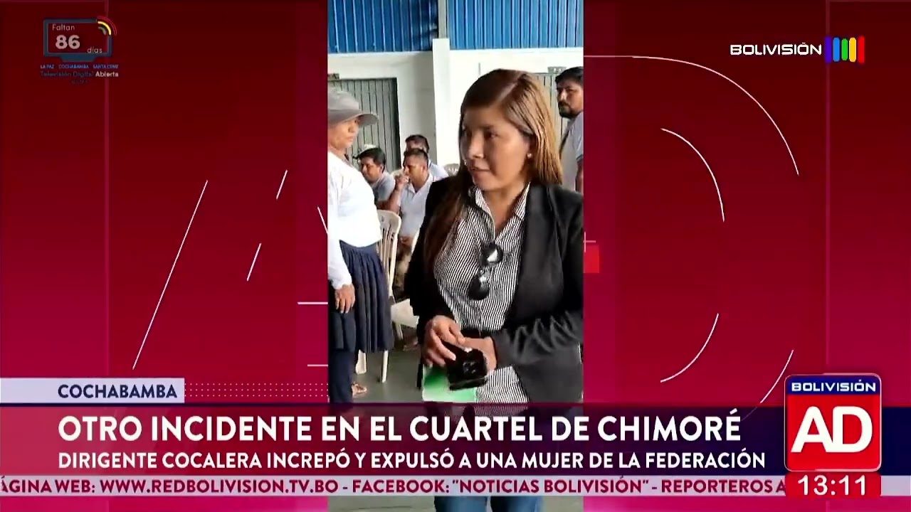 Incidentes en el cuartel de Chimoré tras confrontación entre dirigente y afiliada