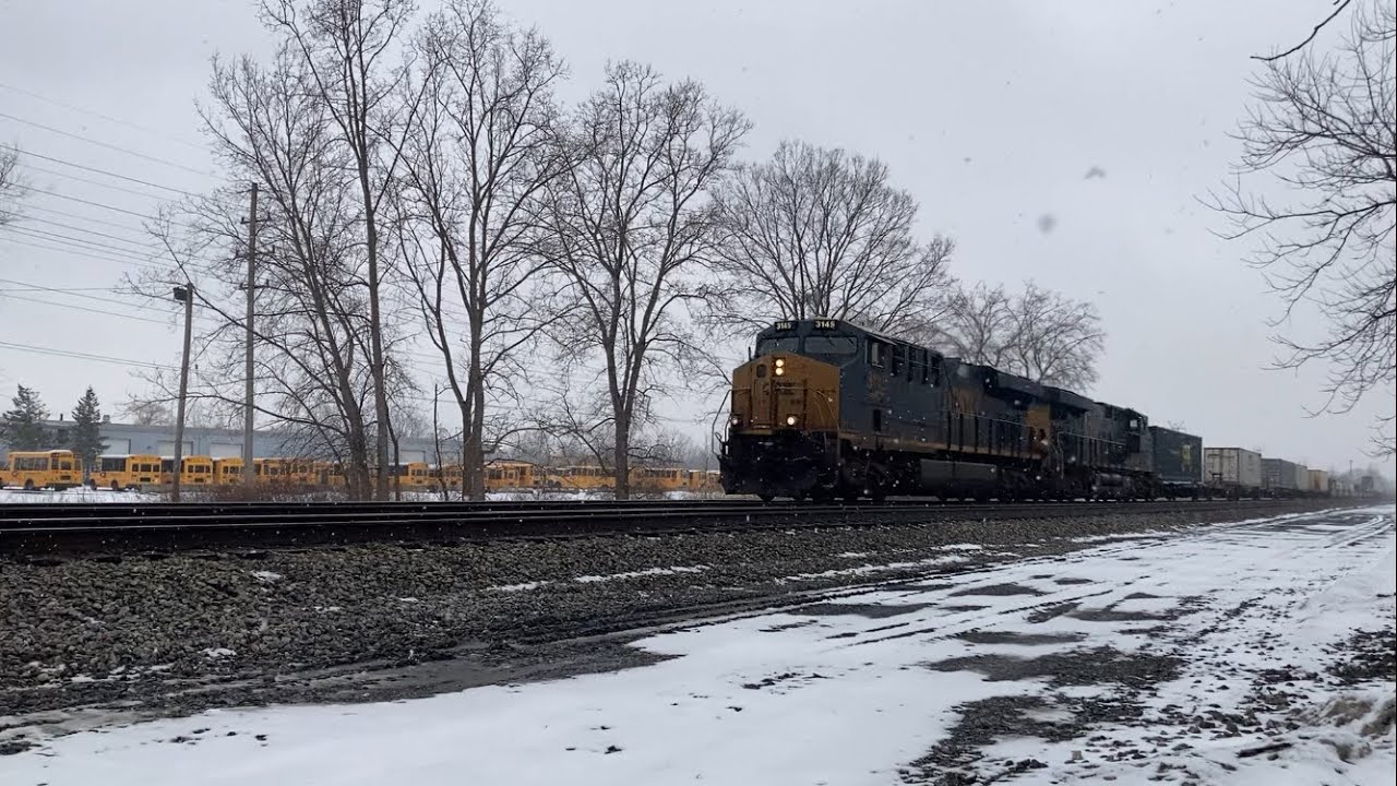CSX priority train rolls by at 2:22 on 2/22