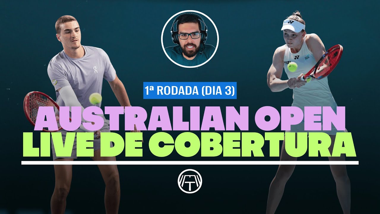 HOJE TEM JOÃO FONSECA | Australian Open (Dia 3) | LIVE ALEMZÃO + JOÃO BARRETO
