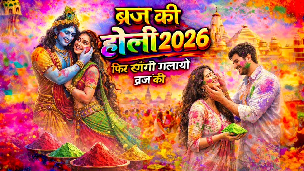 Vrindavan Barsana Holi Song | New Krishna Holi Song | Rang Barse Braj Ki Holi