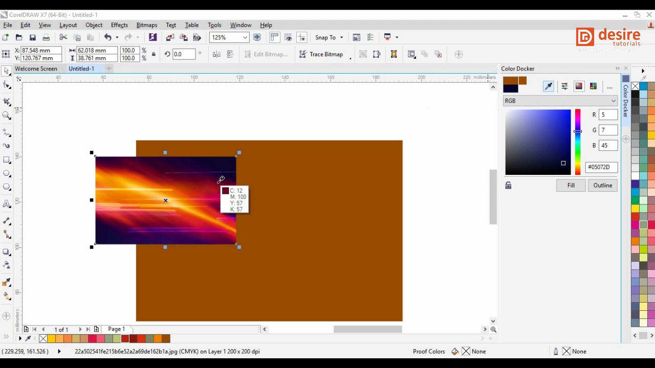 #07 Coreldraw X7 Tutorials in Hindi | How to Fill colors in Coreldraw beginners