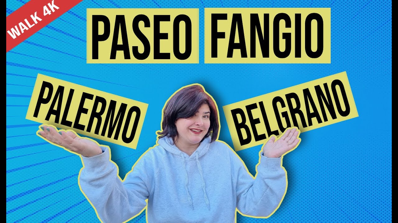 Caminho secreto entre Palermo e Belgrano - Walk Talk 4k - Paseo Fangio (2023)