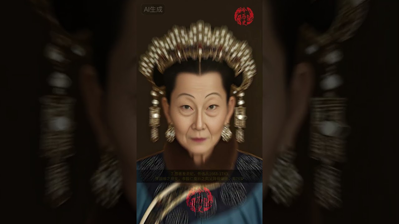 AI还原康熙及10位后妃容貌