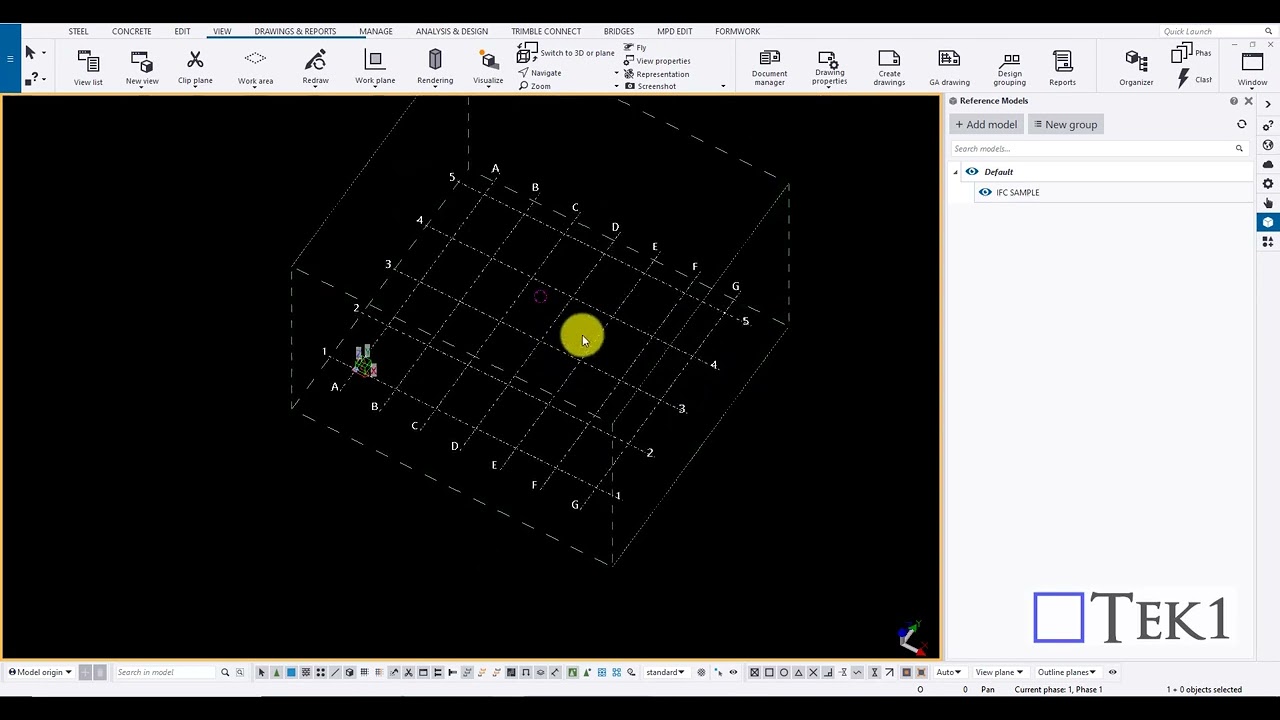 Tekla Basic - Learning how to insert a reference model into Tekla Structures.