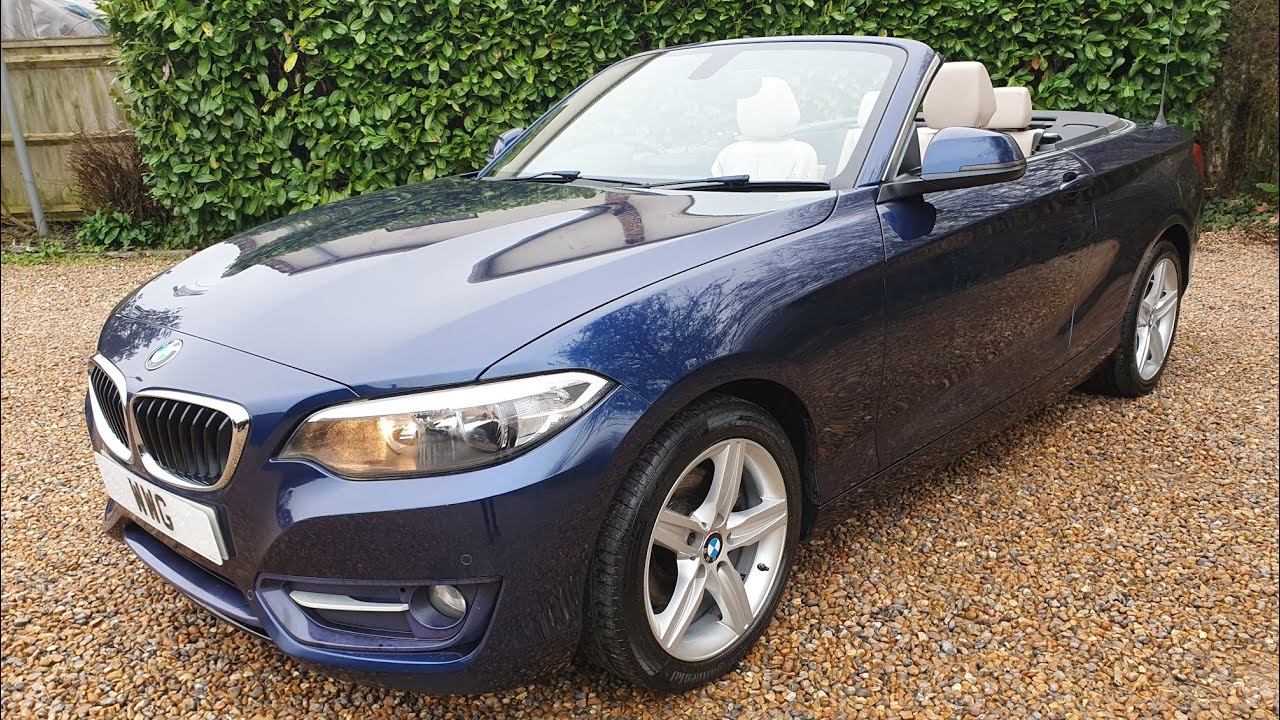 2015 (65) BMW 2 Series 2.0 220d Sport Convertible Auto Euro 6 2 Door Blue 78500 Miles £9,000.00