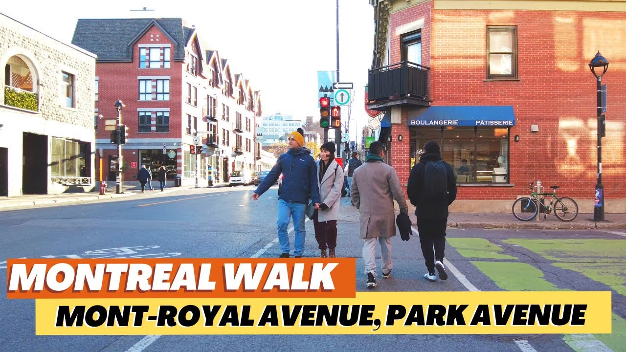 4K Montreal Walk: Mont-Royal Avenue and Park Avenue #montreal