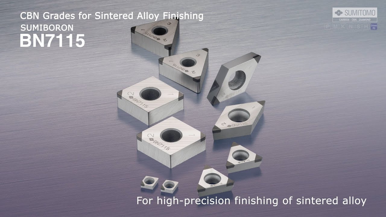 BN7115 Grades - Uncoated CBN Grade for Sintered Alloy Finishing