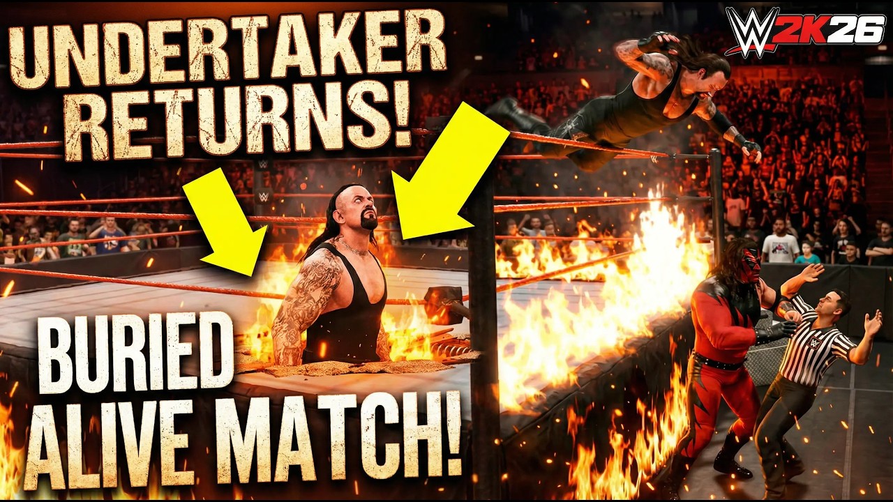 WWE 419 The Undertaker Returns After Buried Alive Match – Kane’s Terrifying Scream | WWE Moment