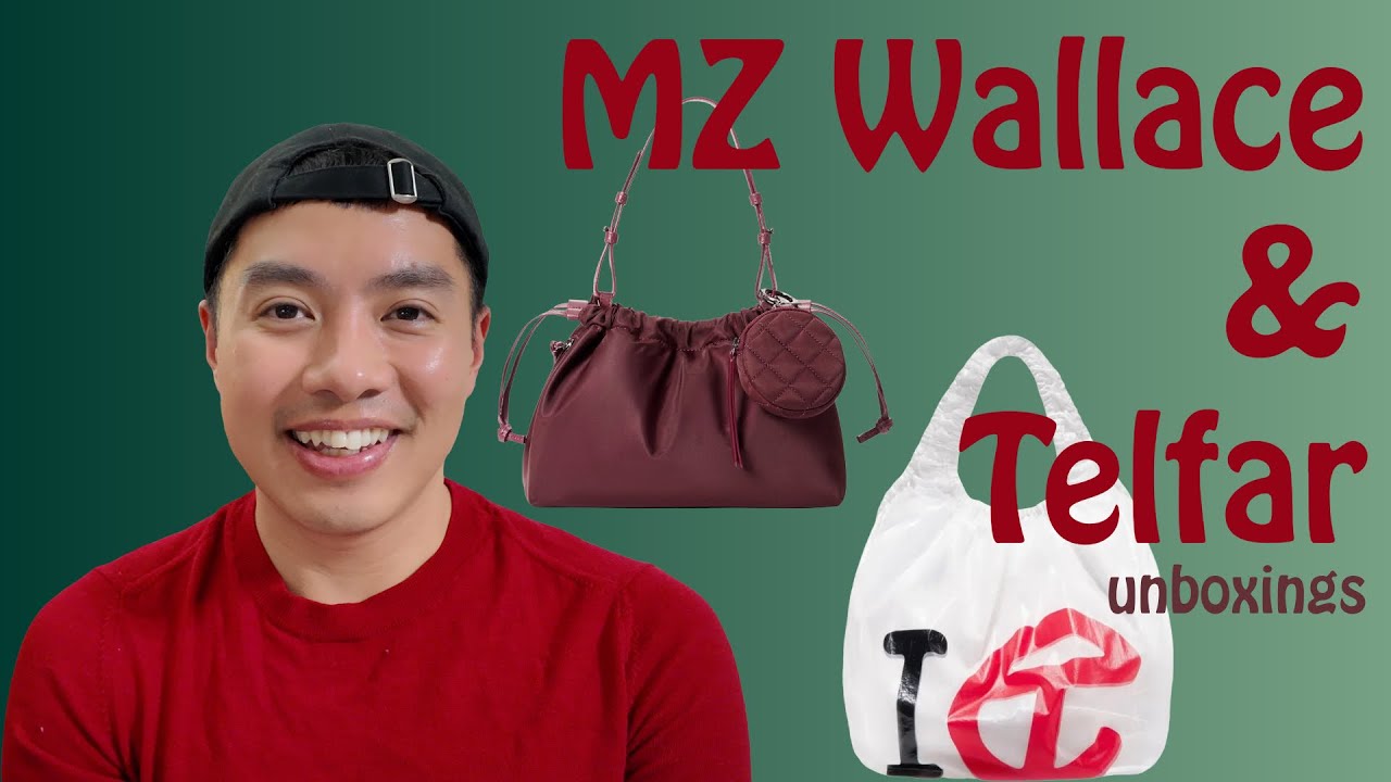 Распаковка сумок My Rainy Day Bags: пластиковый пакет Telfar и наплечная сумка MZ Wallace Waverly.