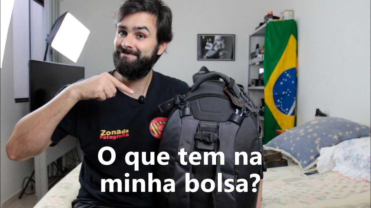 O que tem na minha bolsa? Os equipamentos que eu uso.