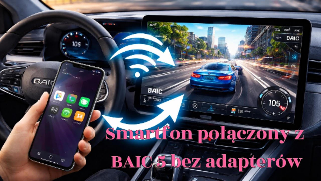 📱 Bezprzewodowy smartfon w BAIC 5 – podwójna jazda! 🚗🖥️