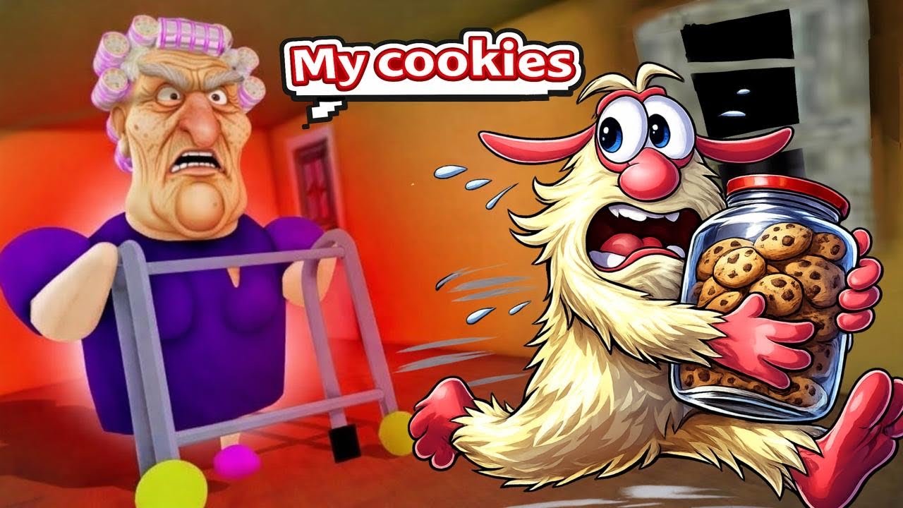 Буба сбегает от сварливой бабушки в Roblox. Буба играет за сварливую бабушку в Roblox (OBBY).