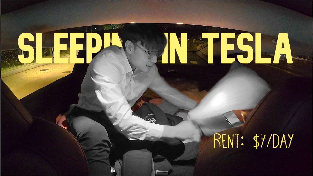 What It’s Like Sleeping in a Tesla Model 3 (Vanlife)
