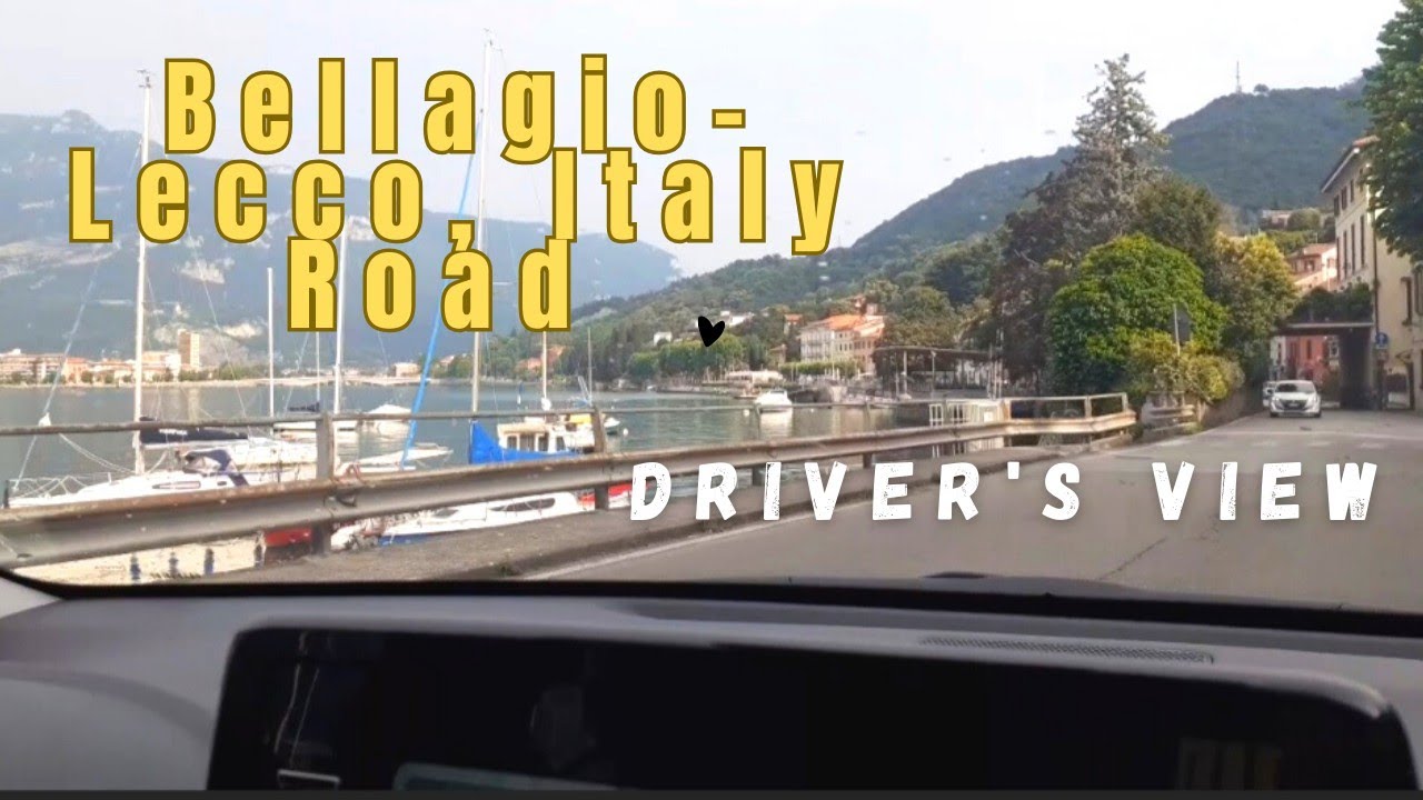 DRIVING FROM BELLAGIO TO LECCO | SCENIC VIEW ALONG LAKE OF COMO, ITALY #travel #italy #roadtrip
