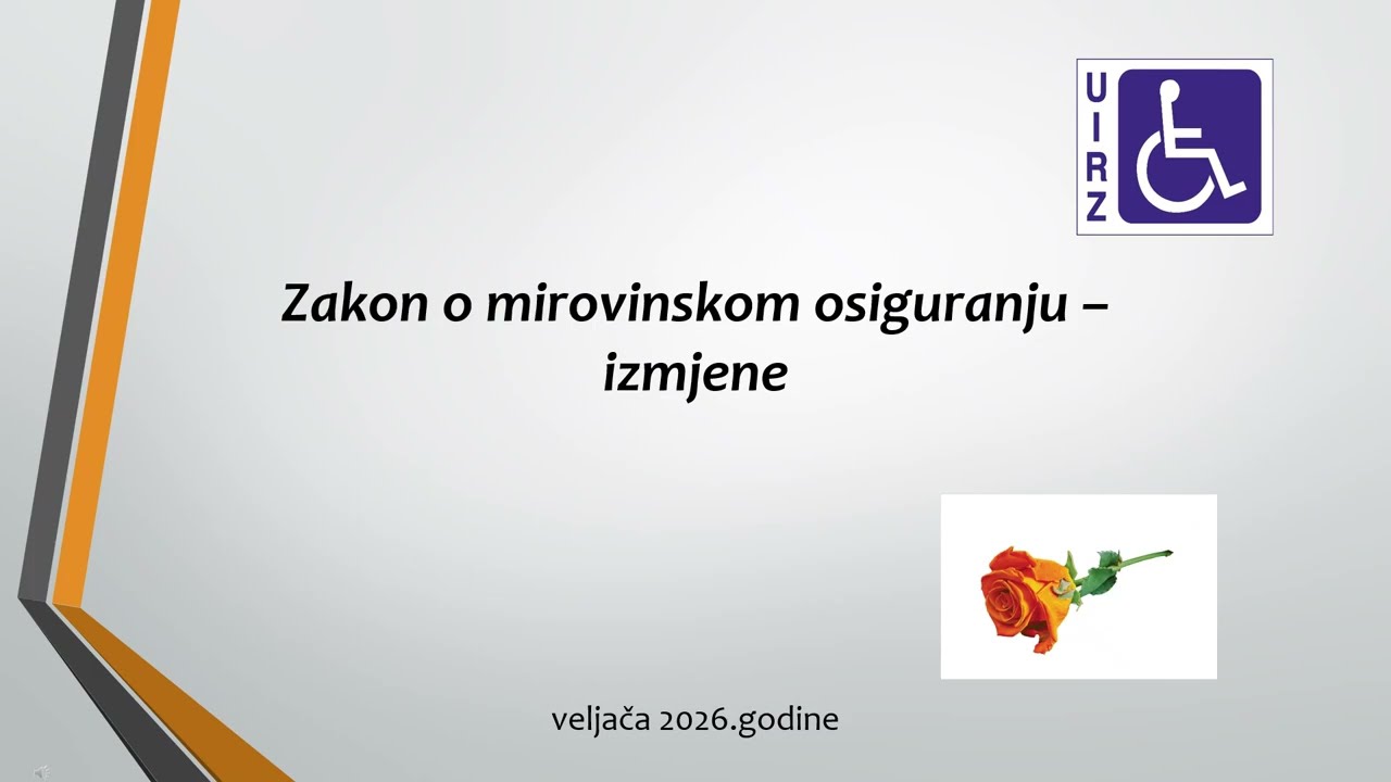 Savjetom prema inkluziji - Zakon o mirovinskom osiguranju - izmjene