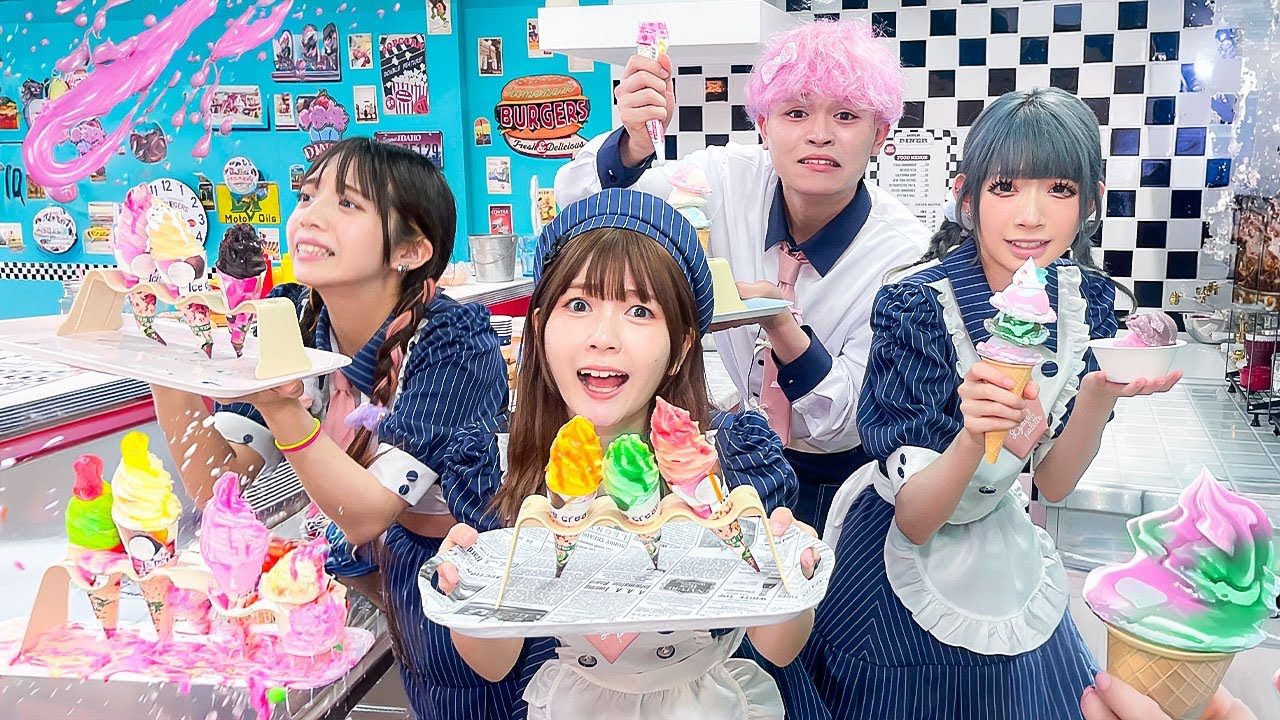 【対決】忙しすぎて大喧嘩！？アイスクリーム屋さん対決やったら楽しすぎたwww