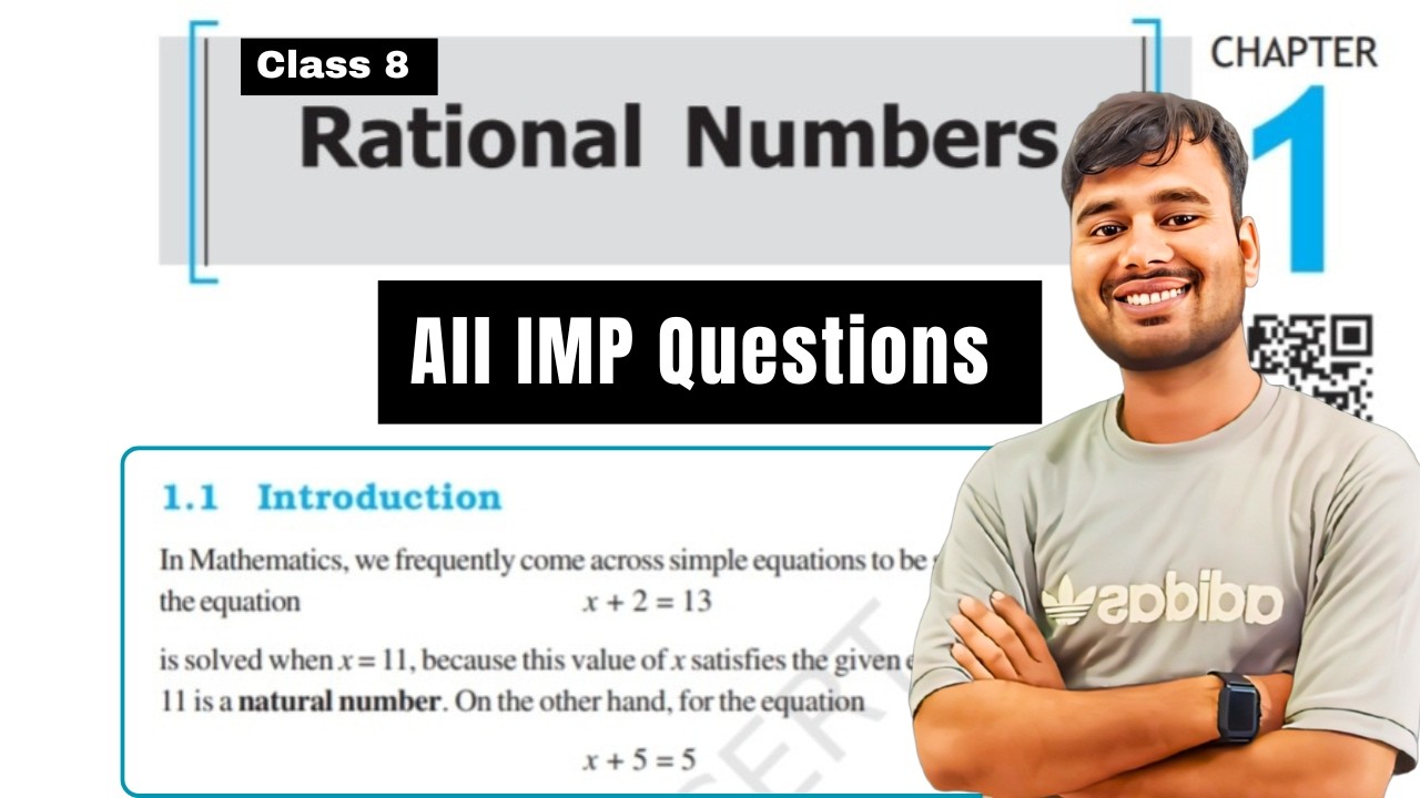 Rational Numbers Chapter 1 Class 8 Maths | IMP Questions + PYQ | Educated India | By Nageshwar Sir
