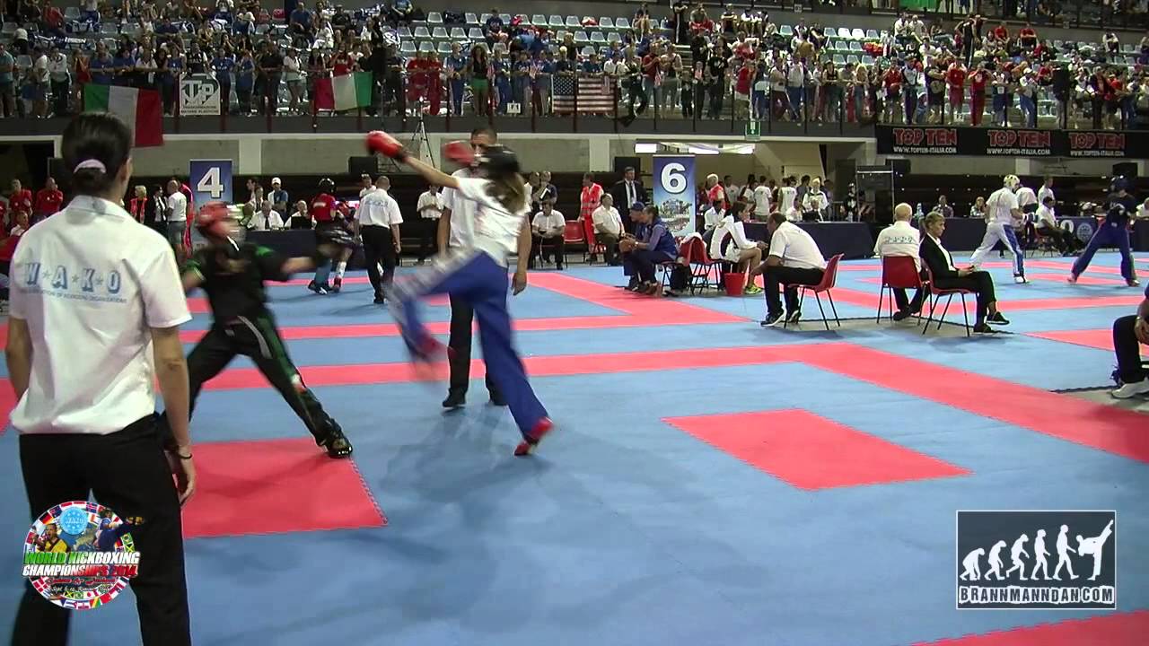 Jodie Browne (IRL) v Ela Znaor (CRO) Junior WAKO World Championships 2014