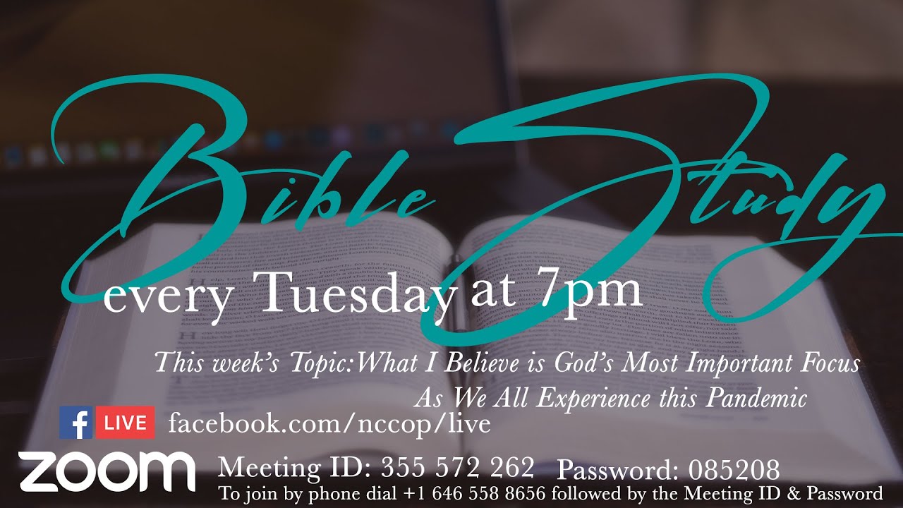 REBROADCAST - Bible Study - Bishop C. Milton Grannum - April 21, 2020
