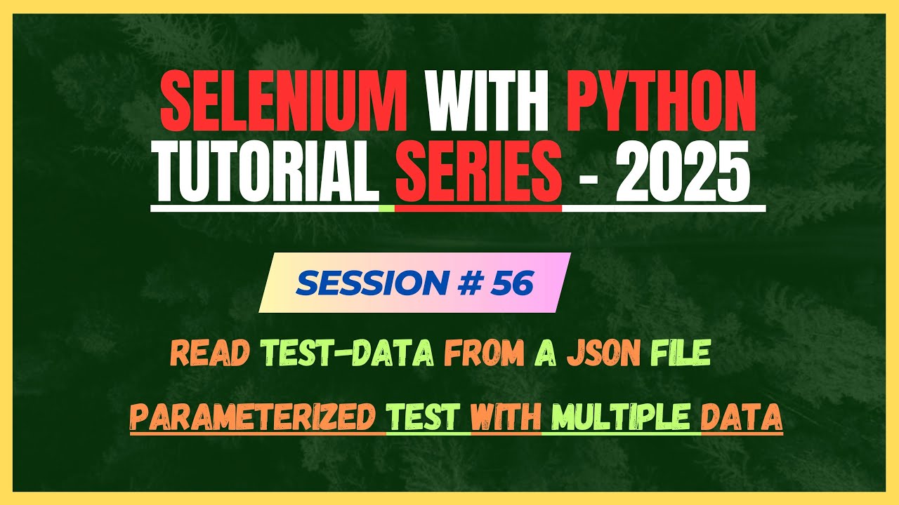 56. Чтение данных из JSON-файла и параметризация PyTest | Разработка фреймворка | Selenium — учеб...