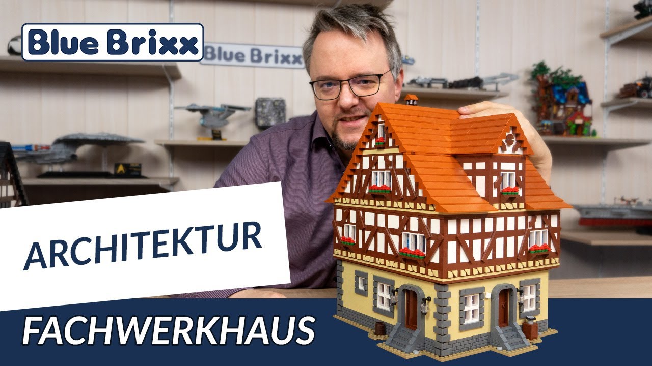 Fachwerkhaus von BlueBrixx - ein modulares Gebäude mit drei Stockwerken und 5.337 Teilen!