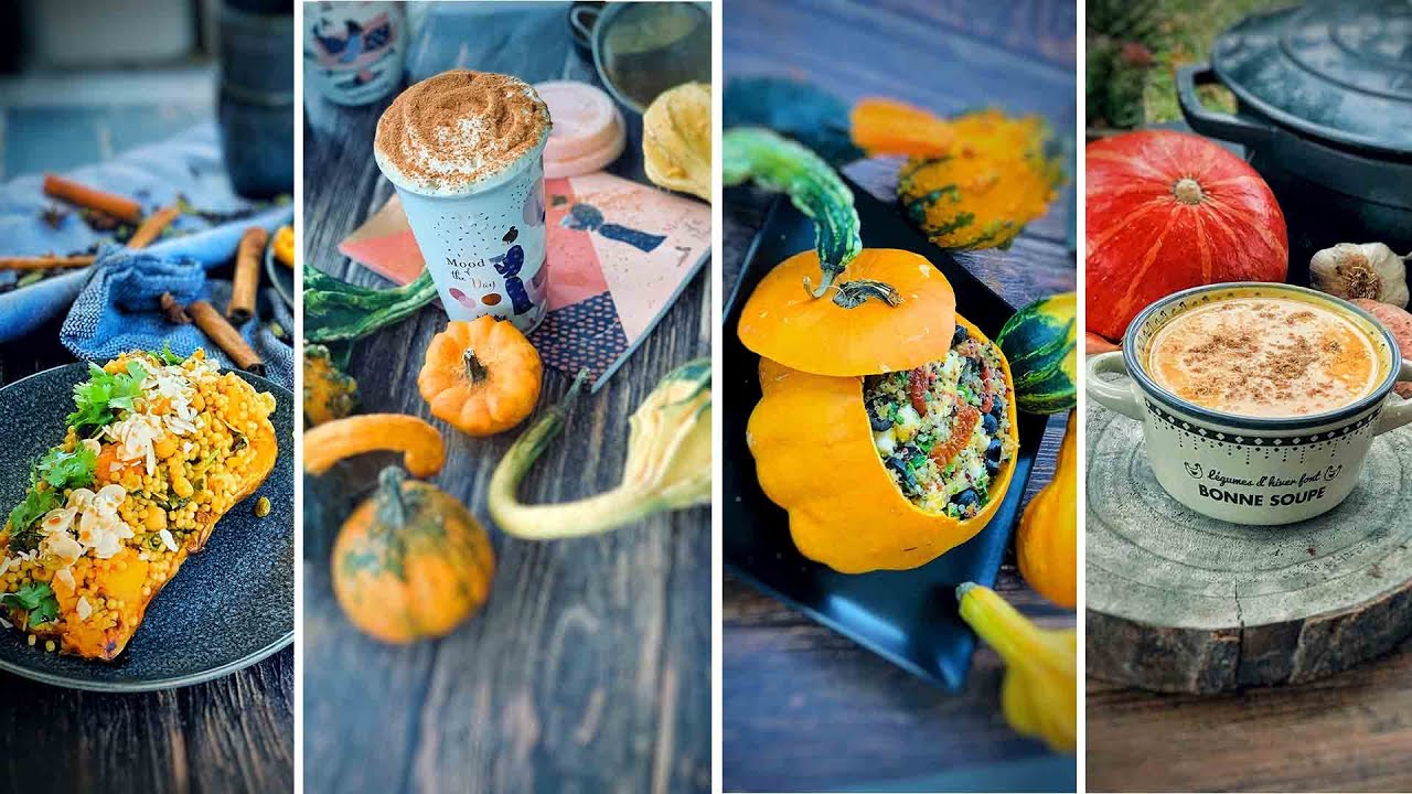 🍂🎃4 Recettes d'Automne à la Courge, Potiron Healthy Et Gourmandes 🍂🍂