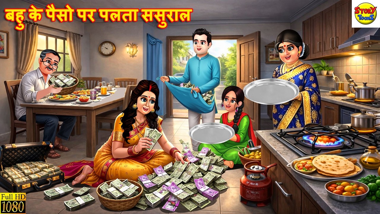 बहु के पैसो पर पलता ससुराल | Hindi Kahani | Moral Stories | Hindi Story | Cartoon Video | Kahaniya