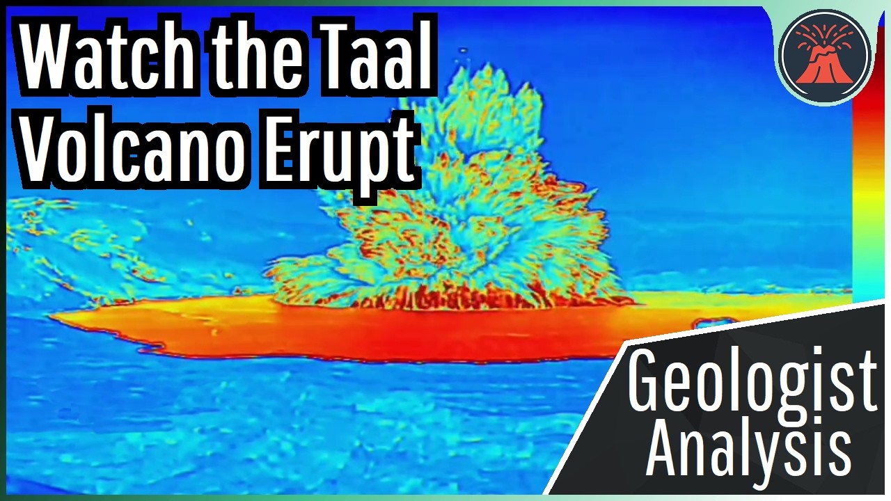 Watch an Explosive Eruption of the Taal Volcano; Thermal Camera View