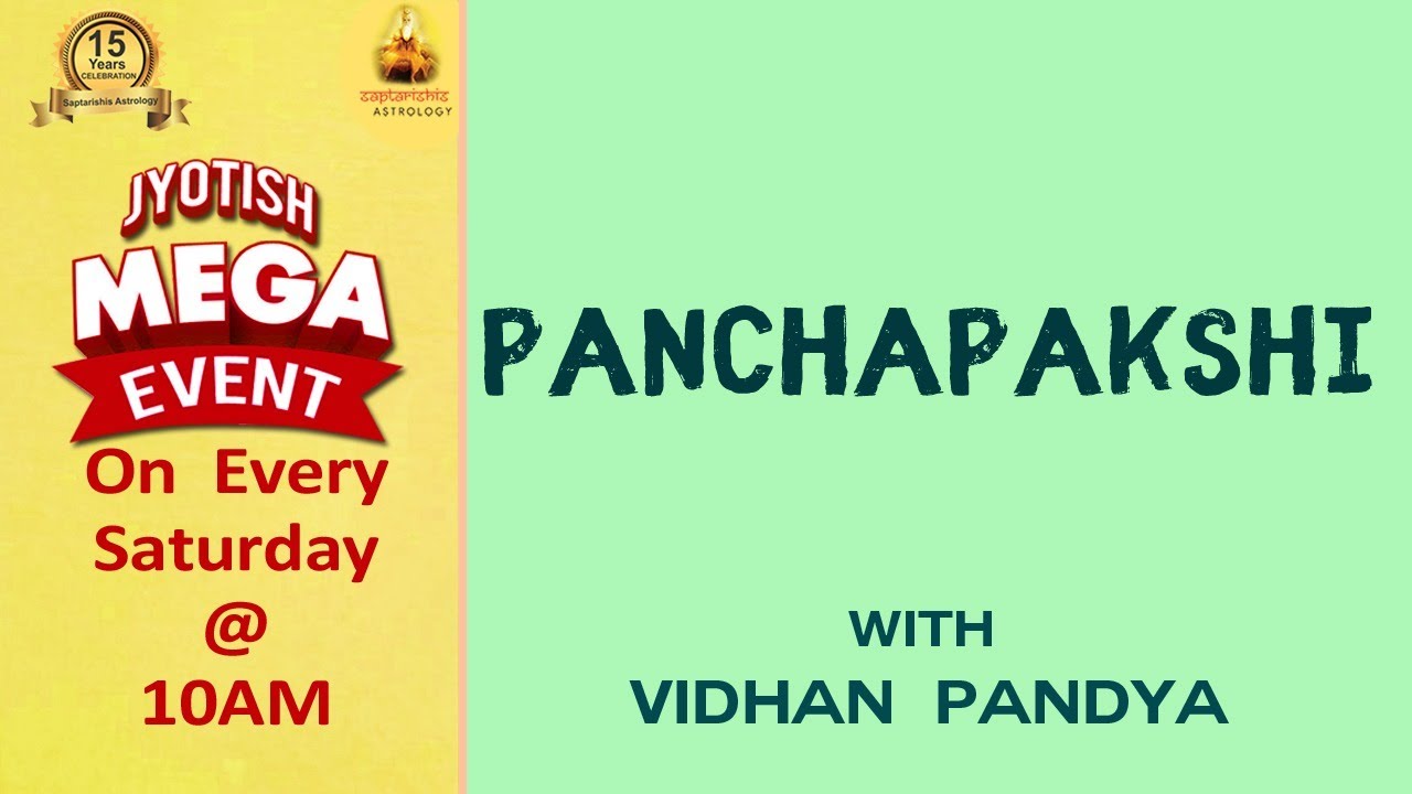 PanchaPakshi System of Prediction - Jyotish Mega Event||Sunil John & Vidhan Pandya