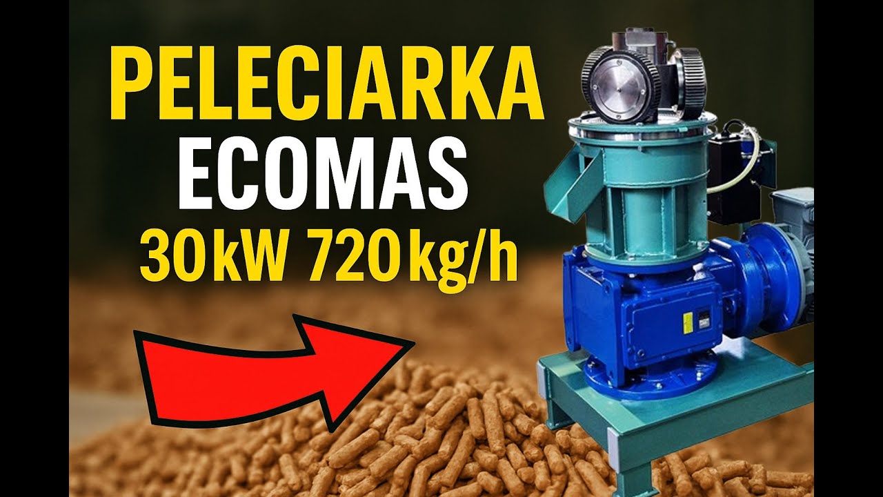 Peleciarka / pellet press ECOMAS 30kW 720kg/h 34A - ekspert w produkcji #pelletizer #pelletmill