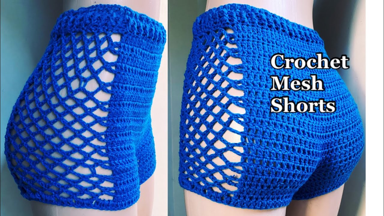 How to crochet mesh sided shorts/Beginner friendly