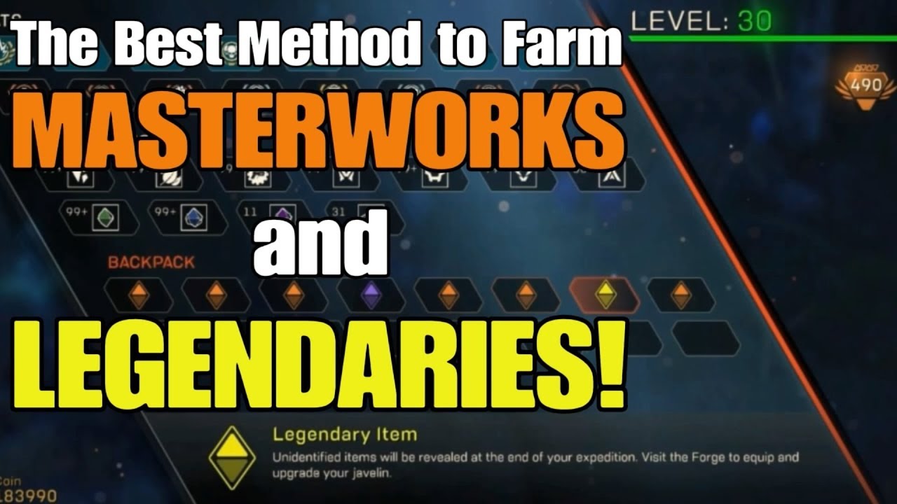 Anthem - The Best Method to Farm MASTERWORKS and LEGENDARIES (No Glitches)