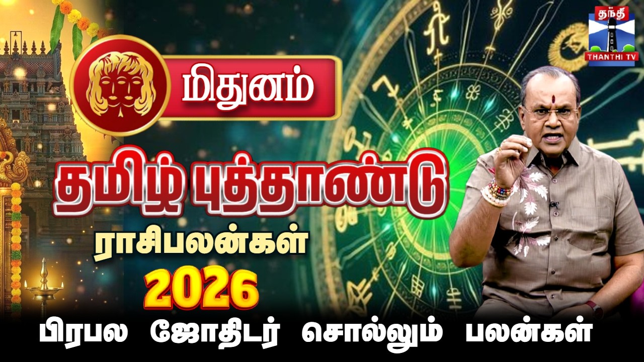 மிதுனம் | தமிழ் புத்தாண்டு ராசிபலன் 2026 | TAMIL PUTHANDU RASIPALAN  | Mithunam | Thanthi TV