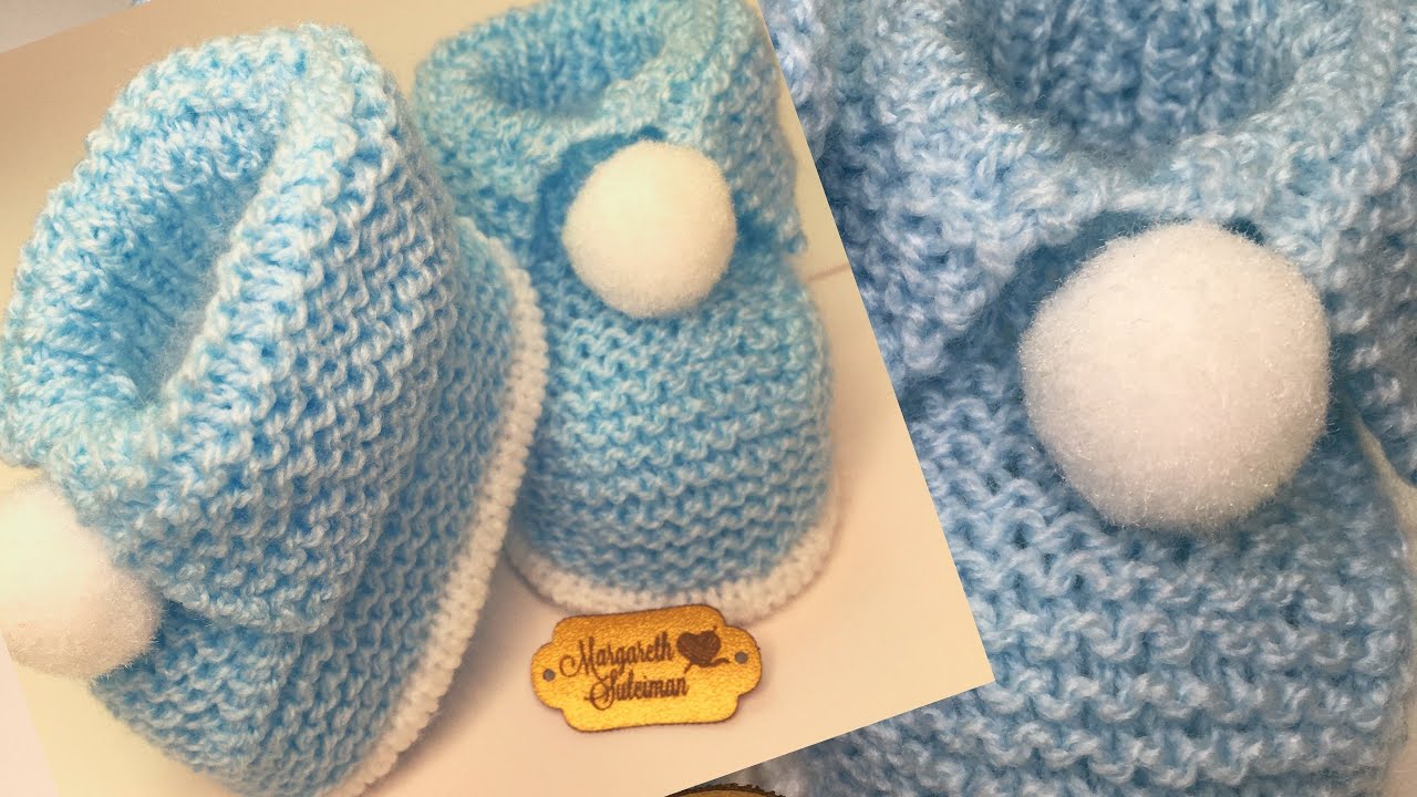 SAPATINHO DE TRICÔ PARA BEBÊ - SOLINHA MARCADA