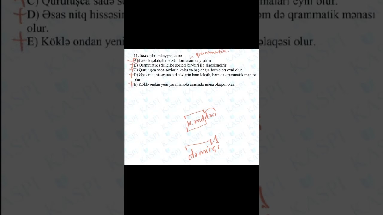 Azərbaycan dili 9 - MSİ-1 tapşırıqların izahı