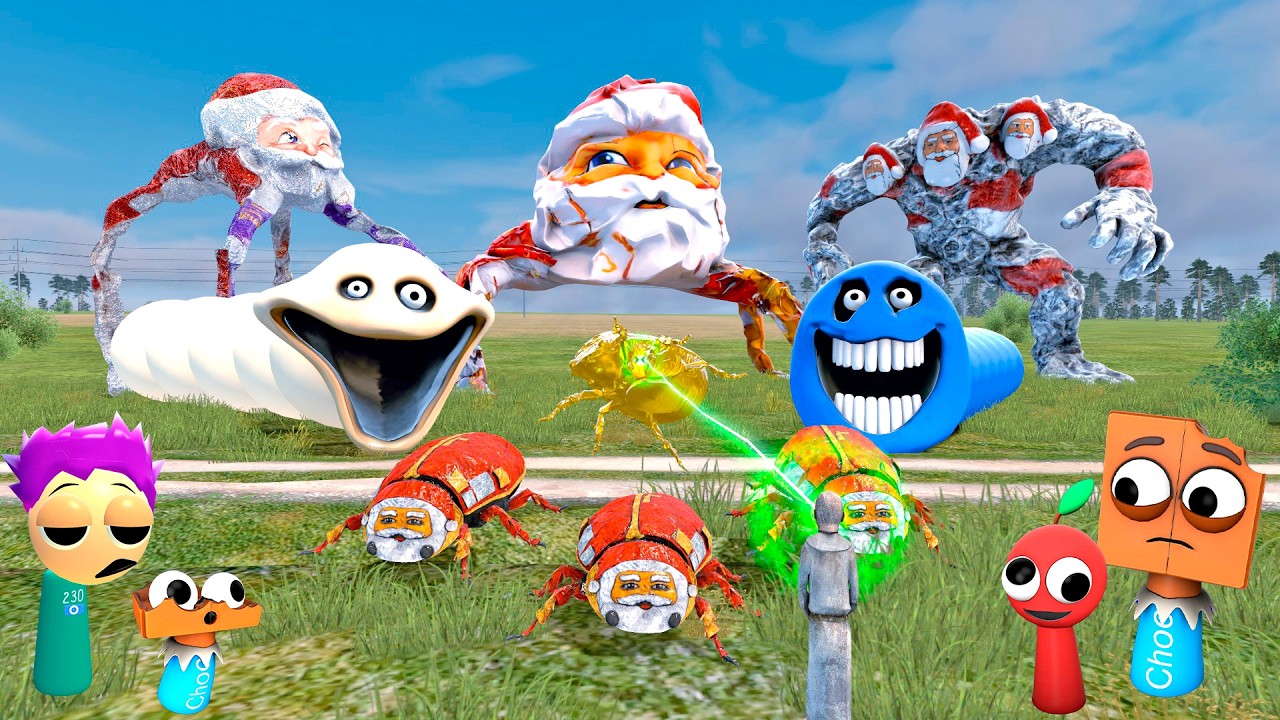 Sprunki Hungry Worm Roblox & GOO GOO GAGA creatures in Garry's mod!