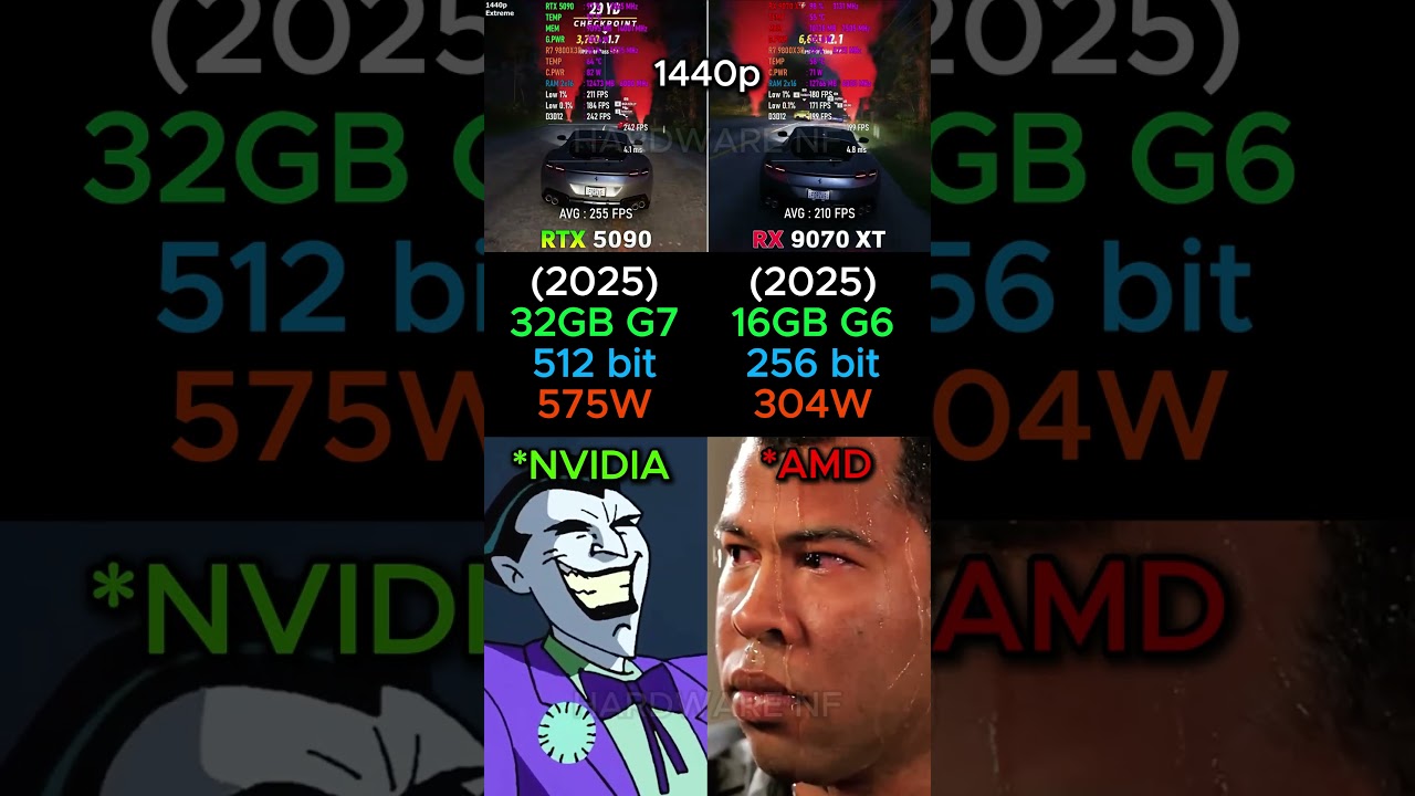 RTX 5090 VS RX 9070 XT #shorts #pcgaming #pc #graphicscard #gpu #gaming #comparison
