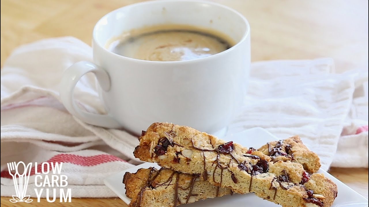 Easy Keto Cranberry Biscotti