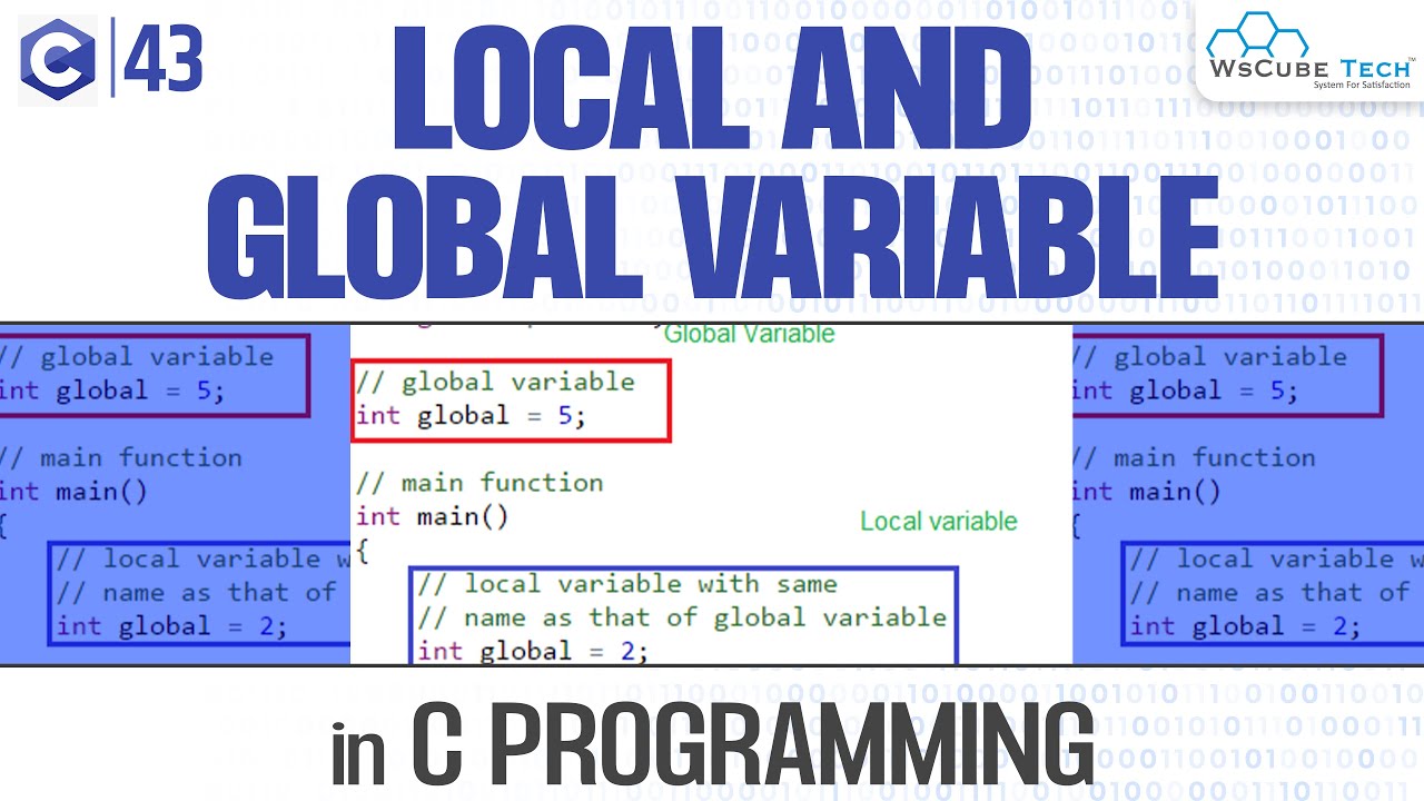 Local and Global Variables in C Programming | C Programming Tutorial