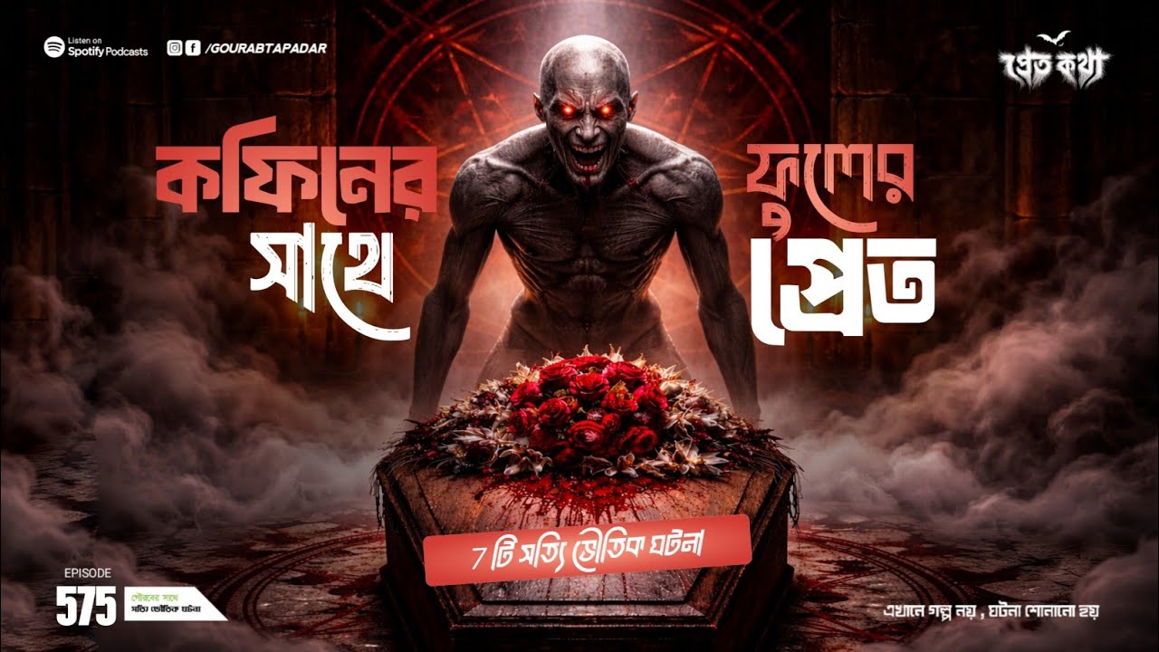 কফিনের ফুলের সাথে প্রেত আসার ঘটনা| ৭ টি সত্যি ভৌতিক ঘটনা | @Pretkotha Tanveer Special Episode 575 |