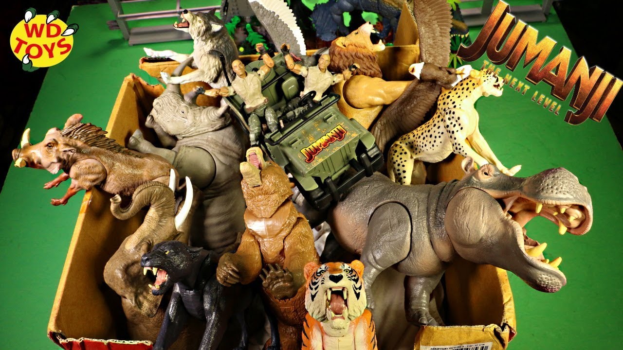 Huge Box New Jumanji 3 The Next level Toys Complete Set Action Figures Dinosaur Toys Walmart WD Toys