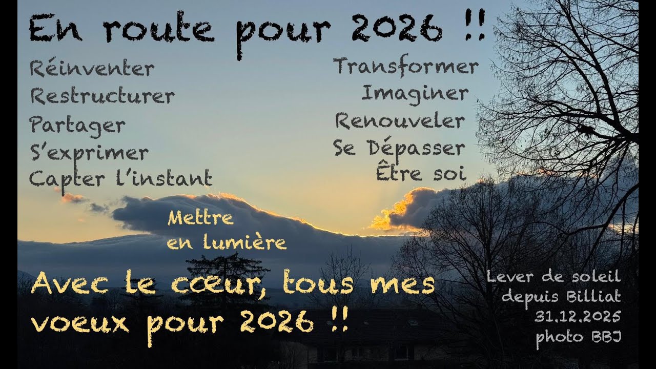 En route pour 2026 ! Avec le COEUR, VOEUX 2026 by BBJ ! ✨♥️✍️🙏🍀