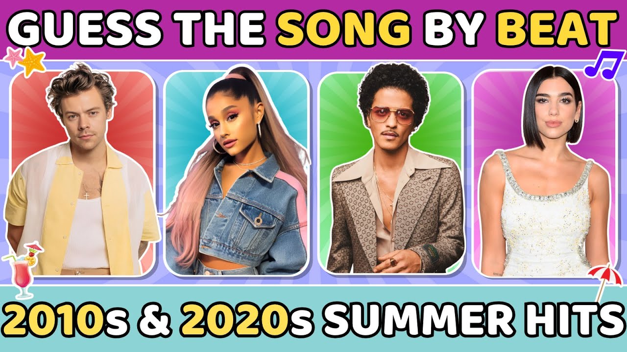 Can you Guess the Song by Beat? | 2010s & 2020s Summer Hits | Music Quiz 🎧 🎵